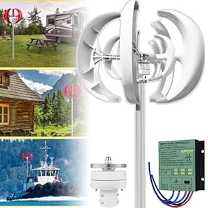 Wind Turbine Generator Kit 3000W 4000W 5000W with Controller, Wind Generator for Home Use, Vertical Wind Turbine Windmill Power Generator,5000W-48V