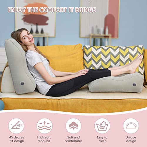 Lokfehre Leg Elevation Pillow,Inflatable Wedge Pillows,Comfort Leg Pillows For Sleeping,Wedge Pillow For Legs And Reduce Swelling,Suitable For Improving Sleep Quality,Pregnant,Injury,Recovery #TOP4