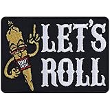 Let’s Roll – Funny Iron on Patches for Bikers, Rockers, Stoners, Smokers | Sew on or Iron on Weed Wrap Design Applique Patches for Jeans, Jackets, Sleeves, Motorcycle Case 3.34X2.16 in