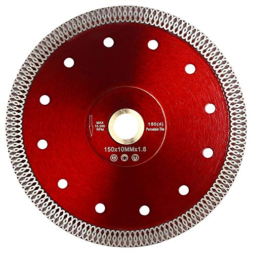Hoja de diamante superfina de 15,2 cm para cortar baldosas de porcelana, granito, mármol, ladrillo