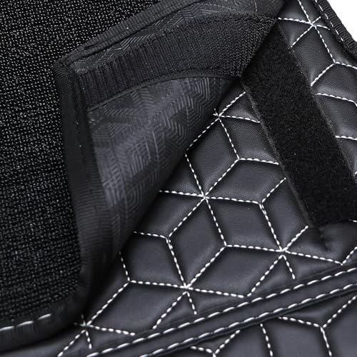 Image of CARNEST 7D Car Floor Mats| Grass Mat Set | Waterproof & Washable Full Coverage Car Foot Mats | Double Stitched 7 Layer Protection | Black Silver |Compatible with Safari 2023 Auto