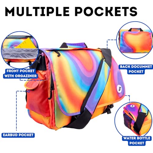 Image of J World New York Thomas Laptop Messenger Bag for Women & Men. Kids Computer Bookbag