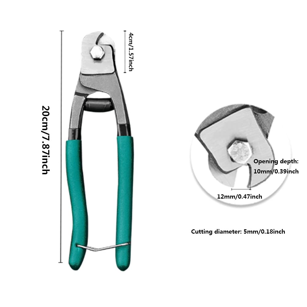 Steel Wire Rope Cutter Heavy Duty, 55 steel Cable Cutting Pliers, Multi function Pincers Tool for Soft Hard Cable Decking, Railing, DIY Projects, Clothes line, Winches