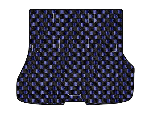 Hotfield 日産 互換品 セレナ C27 e-POWER トランクマット ラゲッジマット チェックブルー