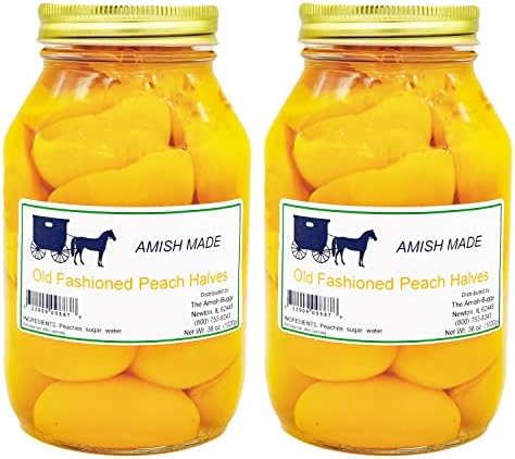 Amish Made Canned Fruit (Old Fashioned Peach Halves (2-32 oz. Jars))