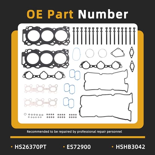 Image of Head Gasket Set with Bolts, 4.0L, fits for Nissan Frontier /Pathfinder /Xterra /Nv 1500 /2500 /3500, fits for Suzuki Equator 4.0L DOHC VQ40DE 2005-2020 OE#HS26370PT, ES72900(70pcs)