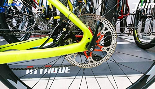Juin Tech F1 Cable Actuated Hydraulic Bicycle Bike Disc Brake Caliper Set Extra Lightweight Hybrid Brake Set For Flat-Mount Road/Cyclocross/Gravel/E-Bike/Folding Bike Use W/160Mm 6" Rotors (Black) #TOP7