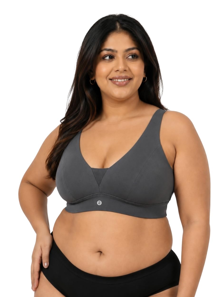 ZELENA Cotton Nursing Bra for Breastfeeding Mothers | Wire-Free Full Coverage with Fixed Padding | Soft & Breathable for Pregnancy, Postpartum & Everyday Wear-image-44