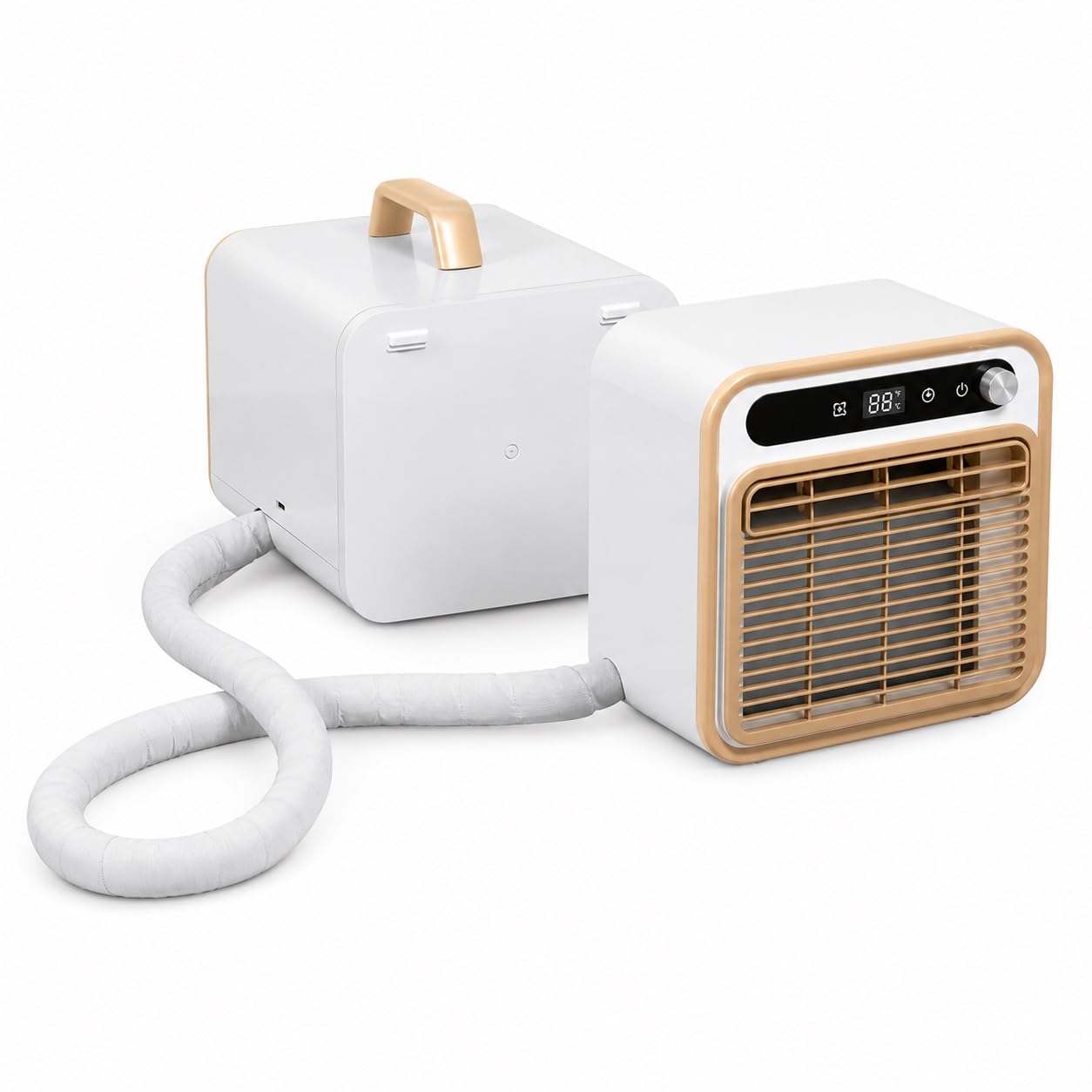 Portable Split AC, Enfriador Inteligente con Control Remoto y de Aplicaciones, Temporizador 12H y Flujo de Aire 130m3/h, instalación DIY para Dormitorio, Oficina, RV, Camping