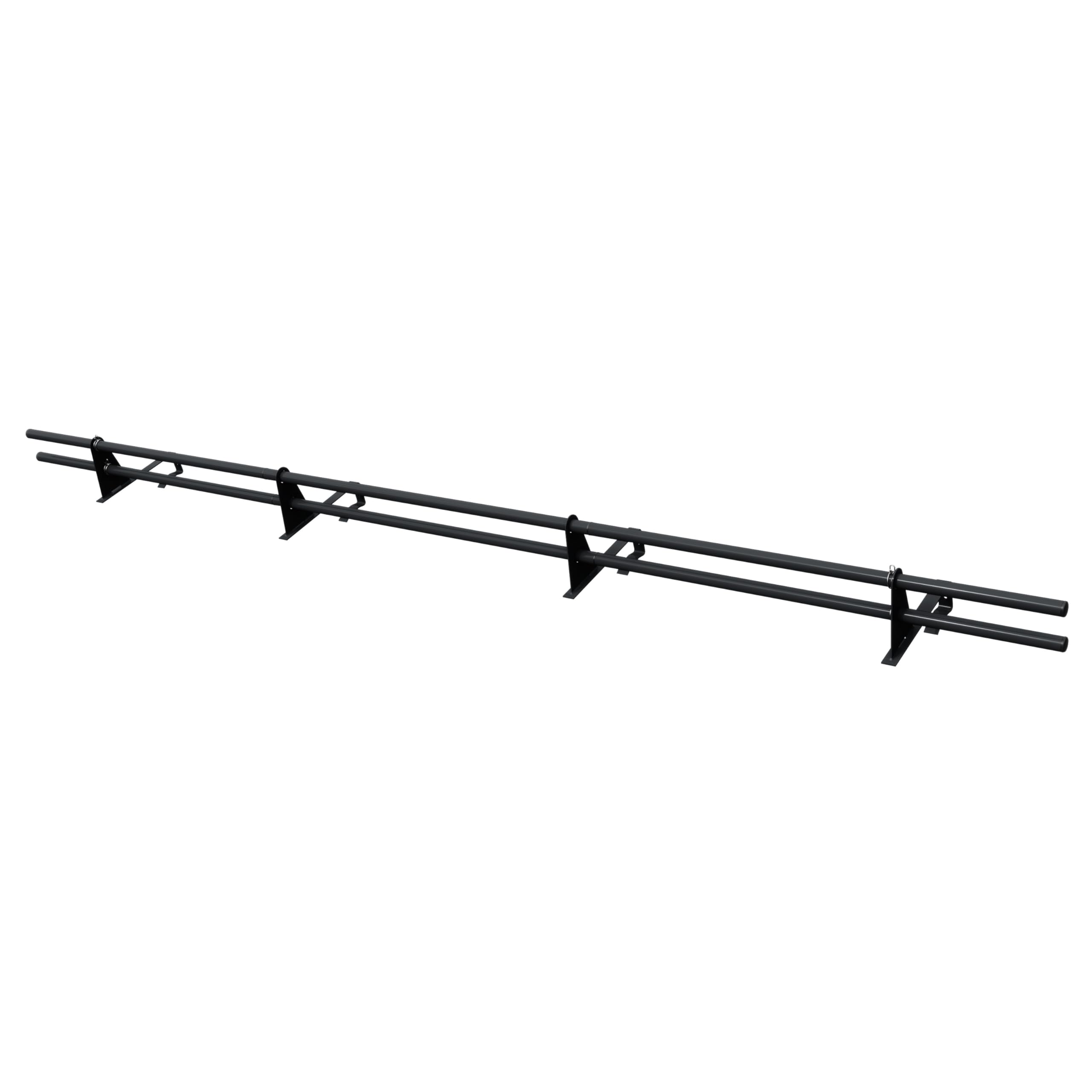 Parotec SCHNEEFANGROHR-Komplettset 3,0 m (300 cm) - für Dachziegel (Ton), Betondachsteine, Falzziegel & Dachpfannen - Schneefang/Dachlawinenschutz - 2 Rohre, 4 Halterungen - RAL 7016 Anthrazit