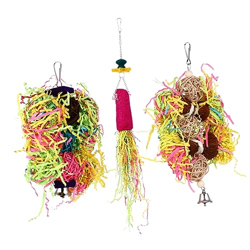 Yardwe 9stücke Vogelspielzeug Für Papageien Hängende Kauspielzeuge Zur Kauverhaltens Für Nahrungsbeschaffung Im Käfig Sicher Hochwertigen Materialien Gefertigt