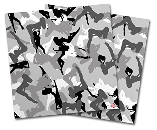 7893 Women\'s Dot Camo Print Reversible, White/base Grey Faded Camo Cargo Pants with Pockets – nightcity clothing main image 2
