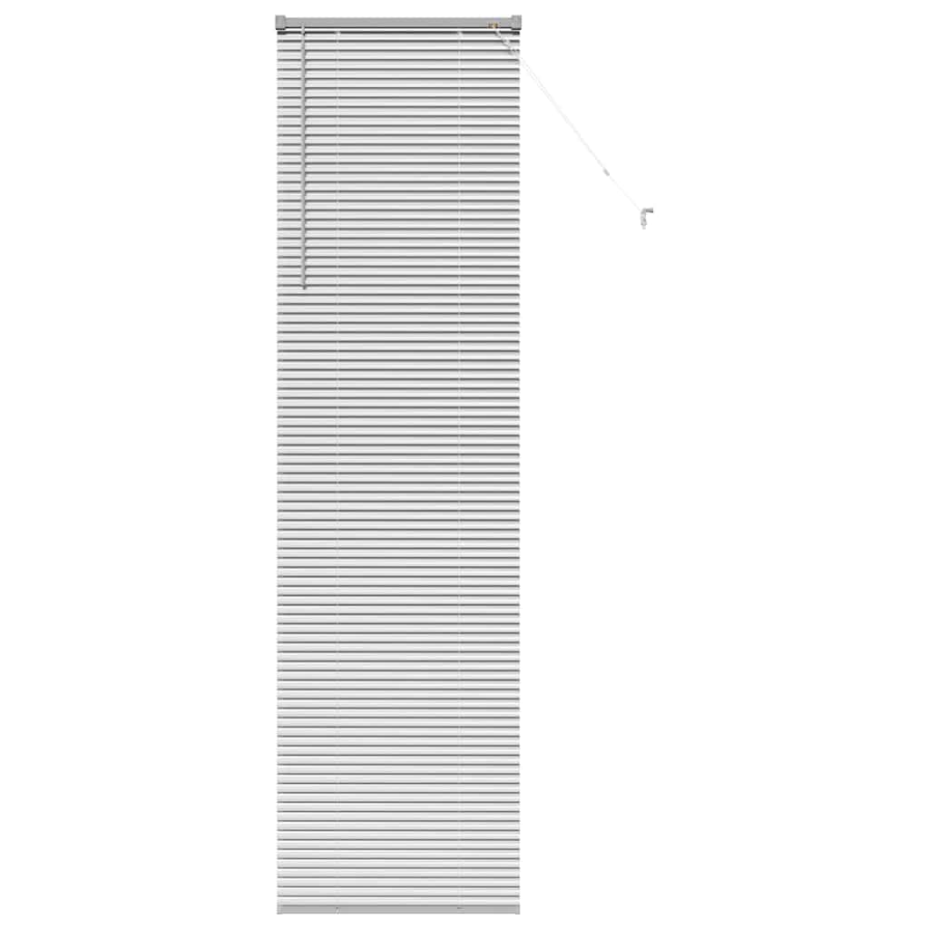 vidaXL Venetian Blinds Height Adjustable Silver 220 x 55 cm Aluminium, Modern Rectangular Aluminum Blinds, Adjustable Indoor Window Treatments, Light Control Privacy for Home Decor, Office