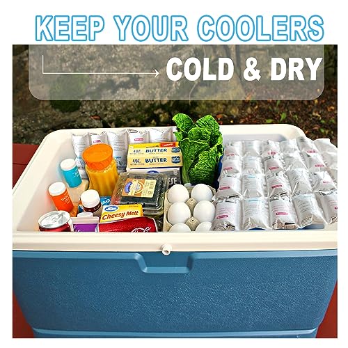 Image of RAINBOW Dry Ice Packs for Shipping Long Lasting, 12 Sheets | Reusable Ice Pack, 24 Ice Cells Each Sheet, Flexible, For Coolers & Lunch Box