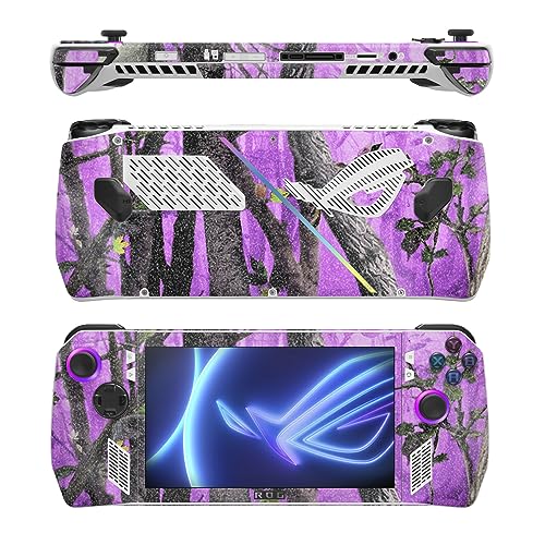 Image of MightySkins Glossy Glitter Skin Compatible with Asus ROG Ally - Purple Tree Camo | Protective, Durable High-Gloss Glitter Finish | Easy to Apply