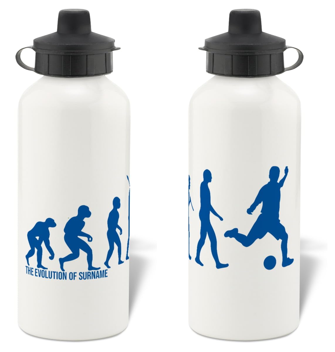 Personalised Football Evolution Aluminium Water Bottle for Queens Park Rangers fans - 600ml - White Bottle