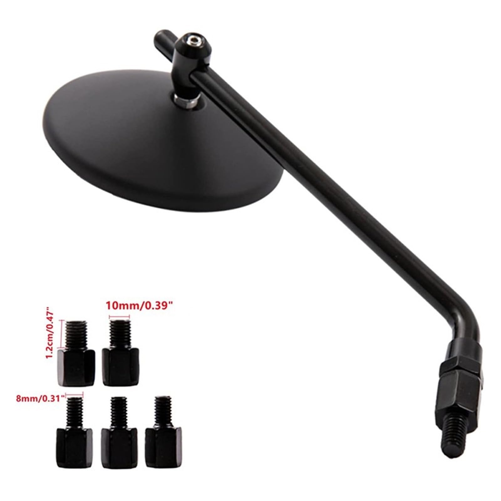 Specchietto retrovisore per Moto, per ATV, per Scooter, per Bici, 3,86" Specchietti retrovisori per Moto, 8/10 mm, cromati, retrovisori per Manubrio, specchietti retrovisori per Bici