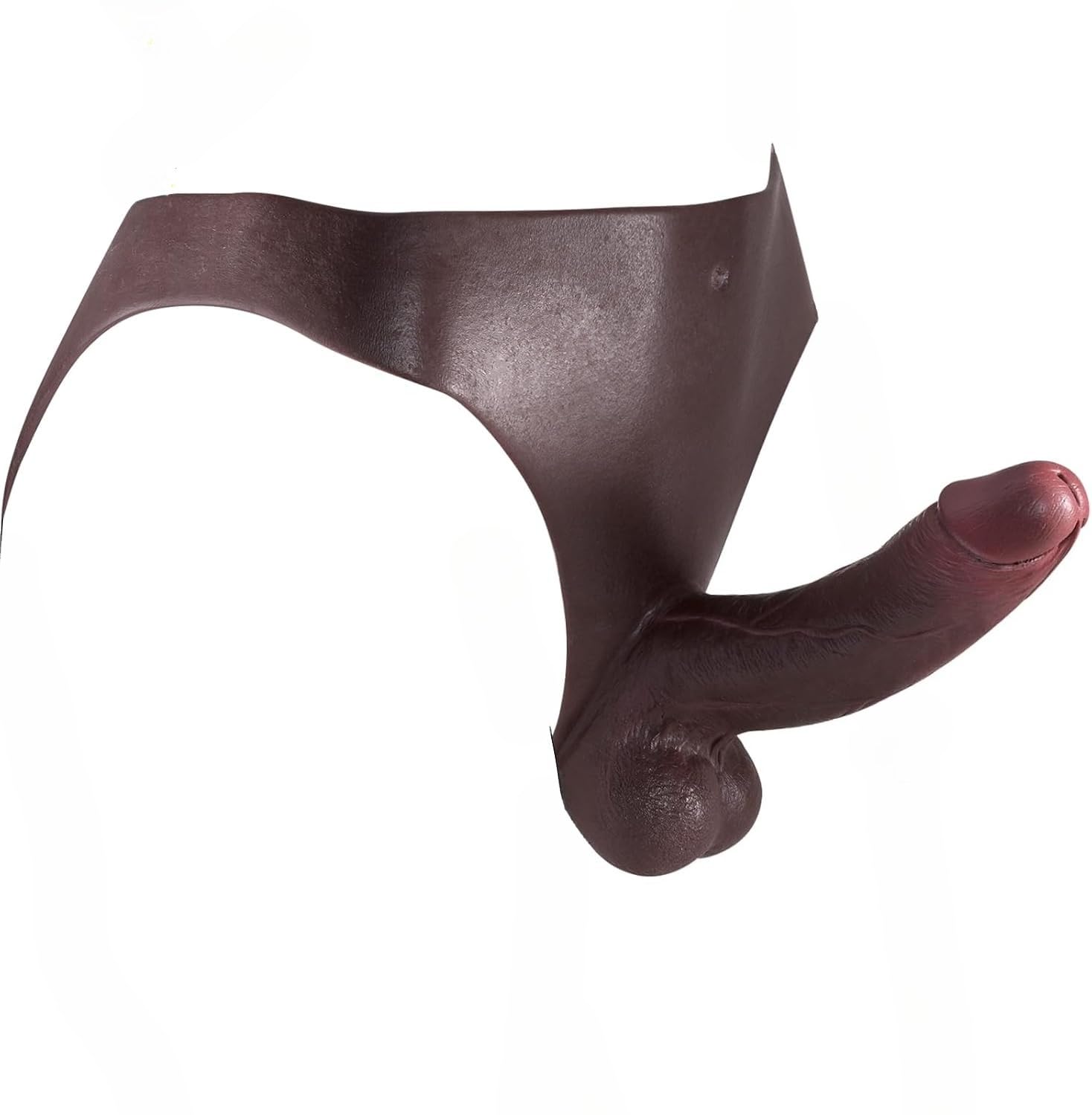 Dildo con cinturino, dildo specifico, slip con dildo in materiale realistico simile alla pelle, slip con dildo realistico, intimo realistico indossabile