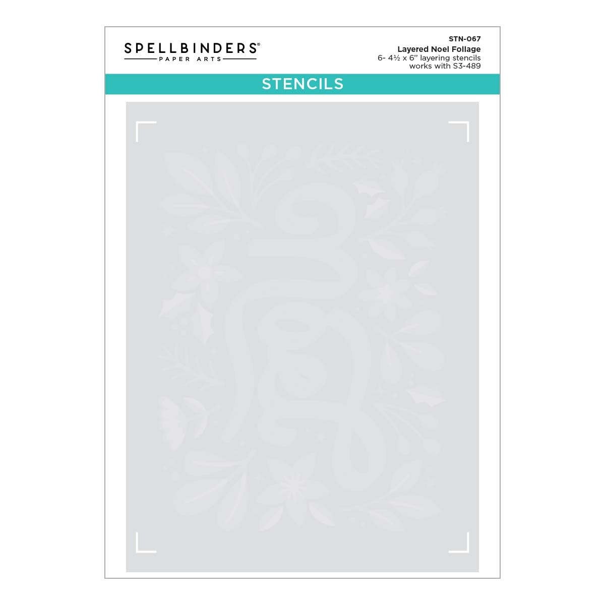 Spellbinders Layered Noel Foliage Stencils from The Layered Christmas Stencils Collection