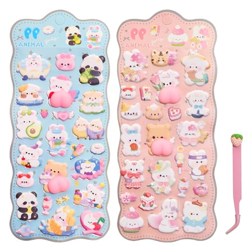 BlissPost ���K�V�[���ՂɂՂ� ���킢�� 3D�V�[�� ���̃X�e�b�J�[ �Ղ��Ղ� �����肵�[�� �s���Z�b�g�t�� ������ �p���_ ���� �L�����N�^�[ ���� �X�g���X���� ���[�� �蒠 �m�[�g �f�R���[�V���� DIY �A���o�� �X�}�z�P�[�X �M�t�g �v��