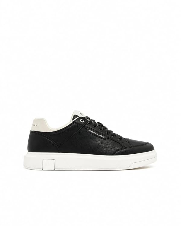 Armani Exchange Men's Venice Sneaker, Black/White, 8 by Armani Exchange - Used condition - US$165.73