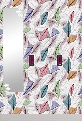 Image of CABANA HOMES Wall Stickers DIY Leaves Wallpaper for Home Decor (45 x 125 cm, 1 Roll) (6 sq. ft) Decorative Self Adhesive Living Room Decals Bedroom, White