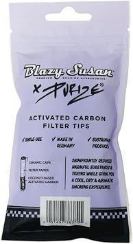 Purple Activated Carbon Filter Tips Xtra Slim 50ct Bag