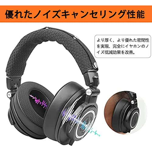 okcsc イヤーパッド ヘッドホン交換用イヤーパッド Audio Technica ATH-R50x/ATH M60X/M50/M50X/M40/M40X/M30/M30Xヘッドセットに対応 イヤークッション２個セット