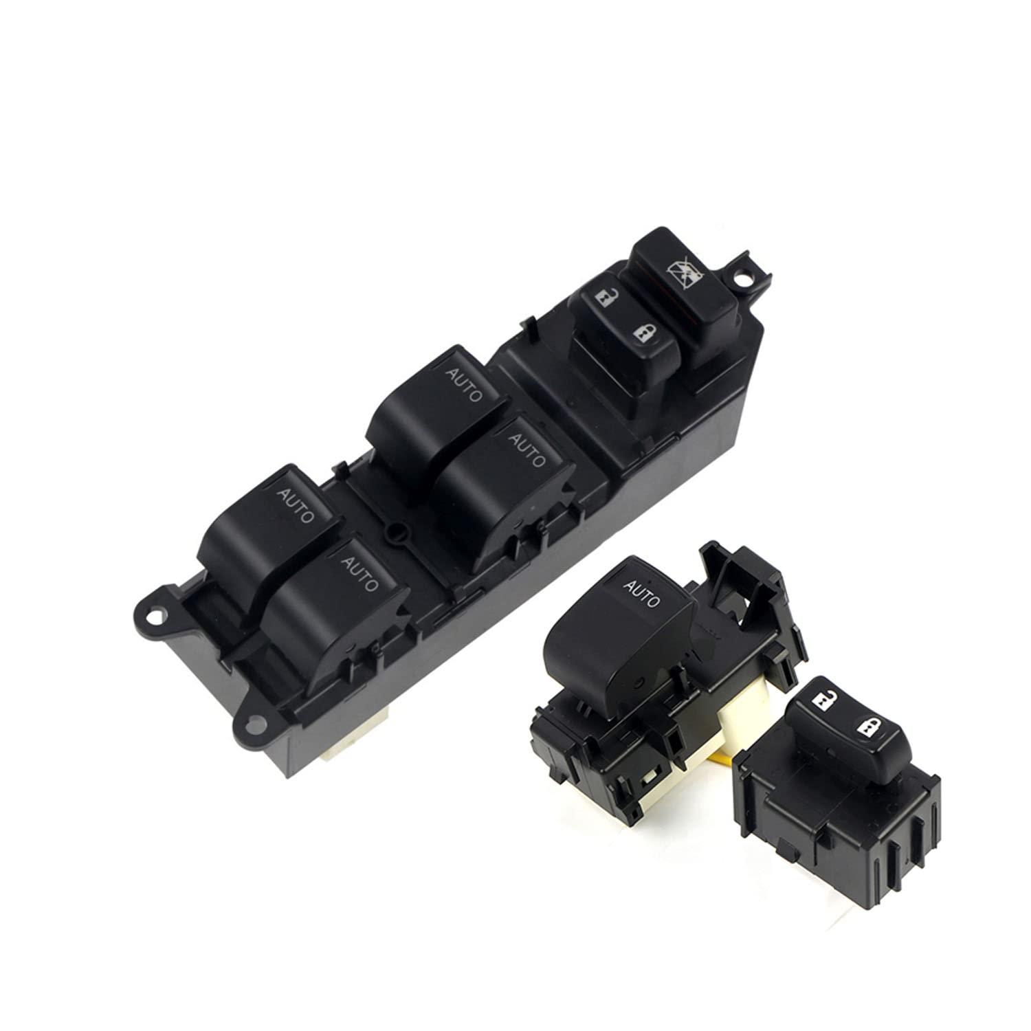 HIGH FLYING for Toyota Tacoma 2012-2015 LED Lighting Power Window Switch Control with Auto Up/Down (Front Door White Lighted)