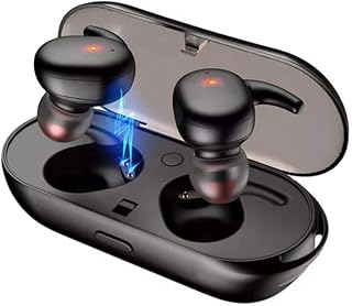 Wireless Earbuds headphone, wireless earphone with Portable Charging Case, Bluetooth 5.0 Black with HD HiFi Stereo, Touch Control, Bluetooth earbud Built-in Mic, Waterproof Bluetooth Earphones