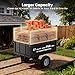 Heavy Duty ATV Dump Cart - Steel Tow Behind Trailer, Garden Cart Trailer, 17 Cu.Ft Capacity & 750 Lbs Steel Dump Trailers, with Foldable Mesh Fence, Yard Garden Trailers for Lawn Mower Tractor
