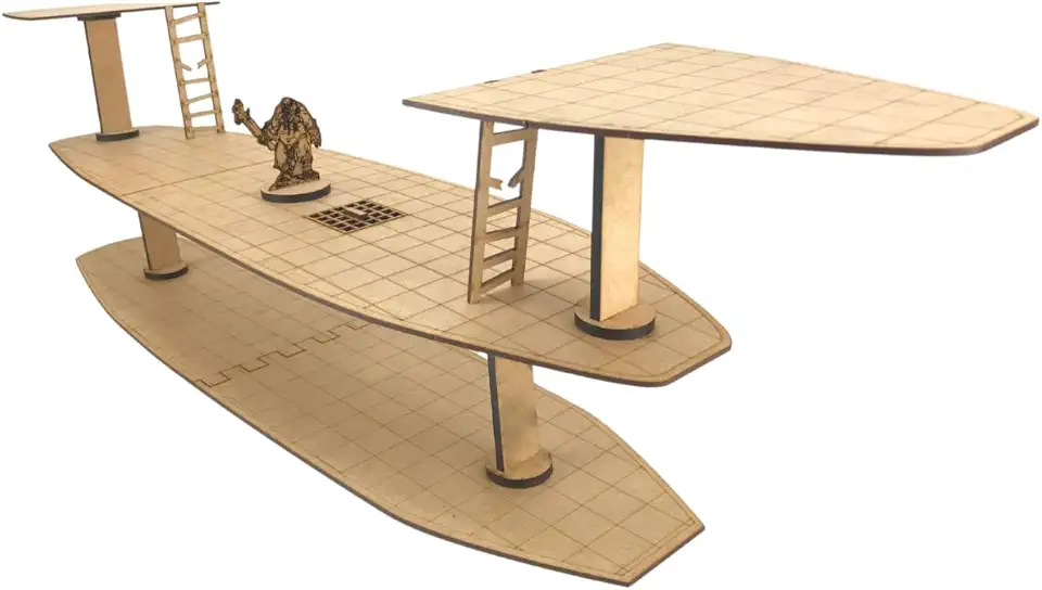 Barco Grid De Batalha Para Rpg Plataforma Navio Tabuleiro