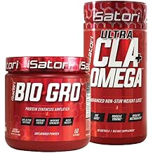 iSatori Bio-GRO Protein Synthesis Amplifier - Unflavored 60 Servings & iSatori Ultra CLA + Omega 90 Softgels