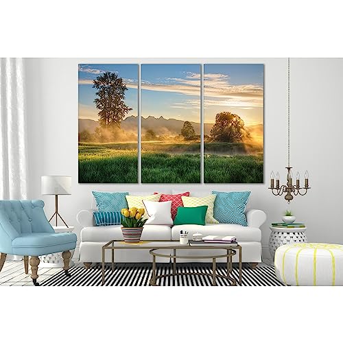 Cuadro de paisaje natural en lienzo de 5 piezas ZELLART decoración 90x60 cm 3