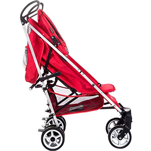 Carrinho de Bebê Cosco Umbrella Deluxe Plus C/  Encosto Reclináve Vermelho