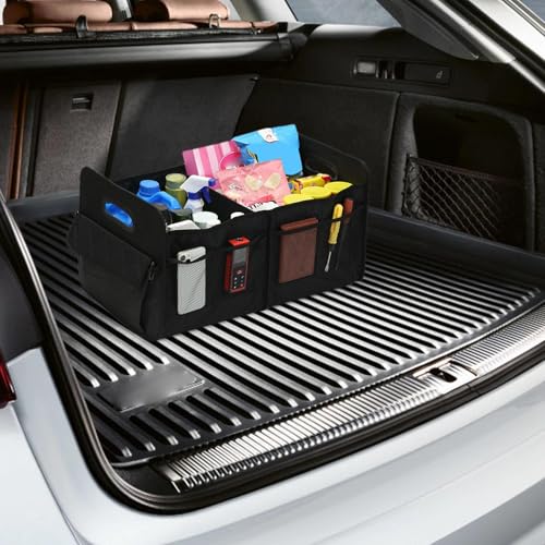 Organisateur de coffre de voiture robuste avec panier pliable pour un rangement cargo stable - 8