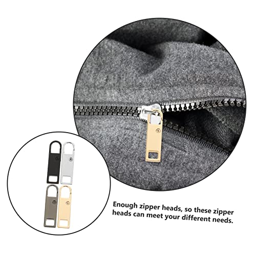 TEHAUX 16 Pçs Zíper Aba De Bagagem Zíper Puxa Aba De Zíper De Metal Zíper Cabeça Slider De Metal Gua