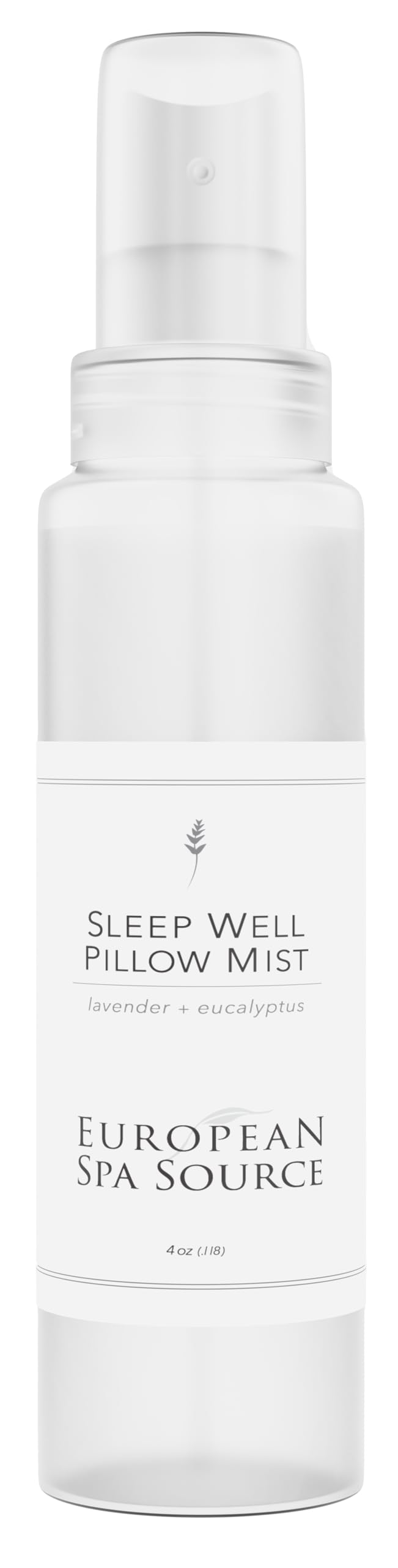 Sleep Well Eucalyptus + Lavender Pillow Mist Spray for Aromatherapy, at Home Spa Experience, Tension Relief, Sleep Support, and Relaxation, 4 fl oz.