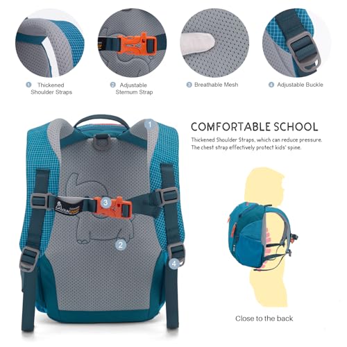 MOUNTAINTOP 8L Kids Backpack,Toddler Backpack Travel Daypack with Chest Strap,Small Backpack for Preschool and Kindergarten3