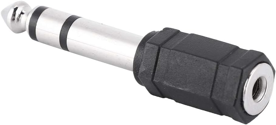 Bnineteenteam 6.5mm (1/4 Inch) Male to 3.5mm Female Headphone Jack Plug Audio Stereo Adapter for Audio Connector Cable for Headphones Instrument Guitar Bass Piano Microphone 2 Pack