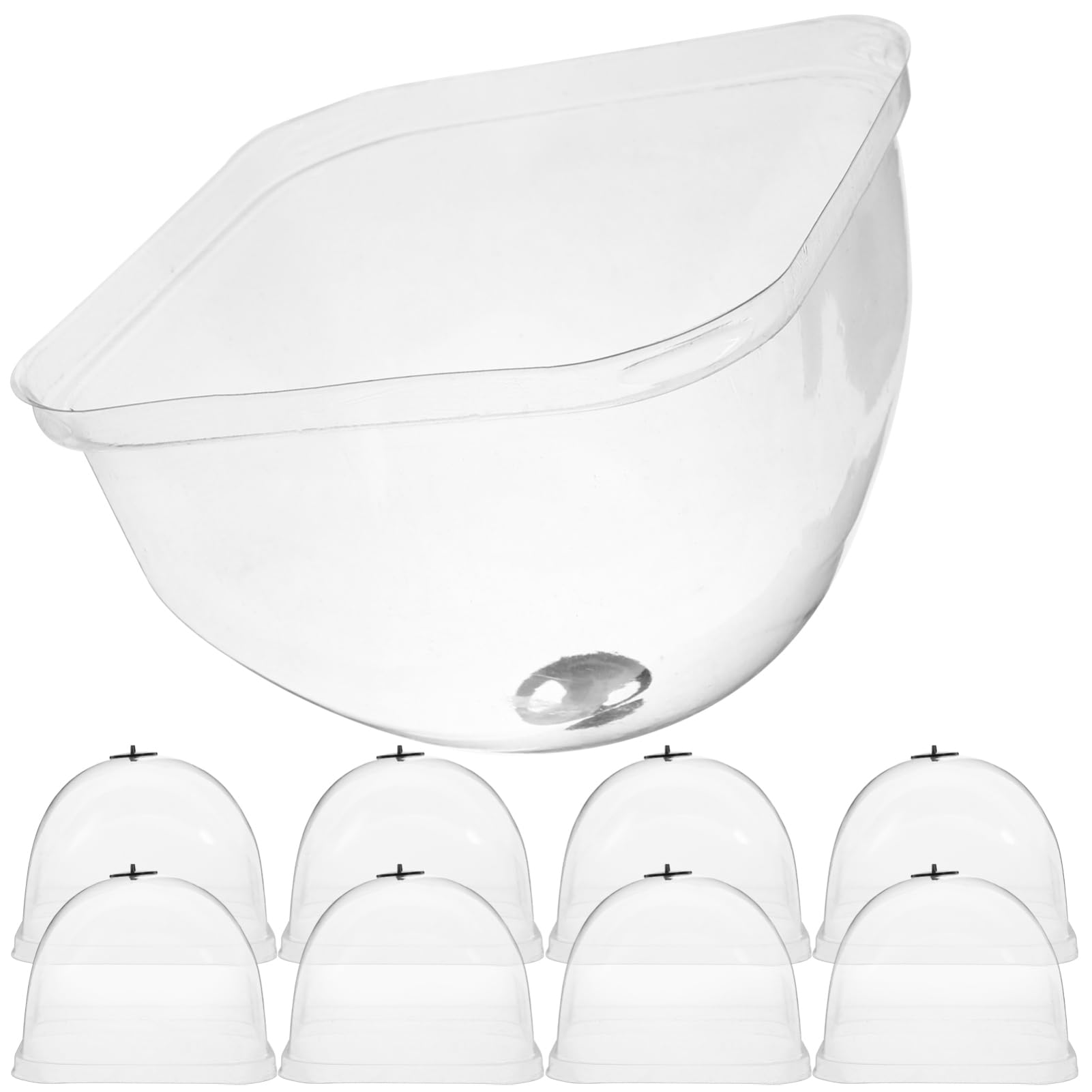 Toyvian 3 Ensembles Cloche De Protection pour Plantes Couvercle Humide pour Semis Abri Gel Et Humidité De Diamètre pour Jardinage 10 Pièces * 3