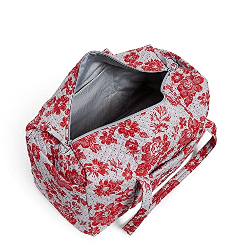 Vera Bradley Women's Cotton Collegiate Large Travel Duffle Bag (Multiple Teams Available), The Ohio State University Gray/Red Rain Garden - Recycled Cotton, One Size2