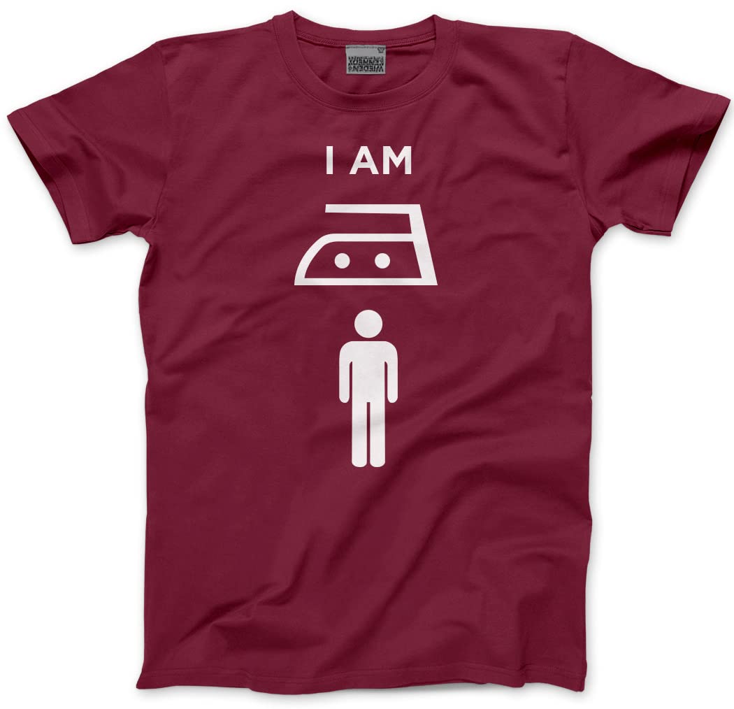 HotScamp I am Iron Man Men's Unisex T-Shirt - Maroon Small