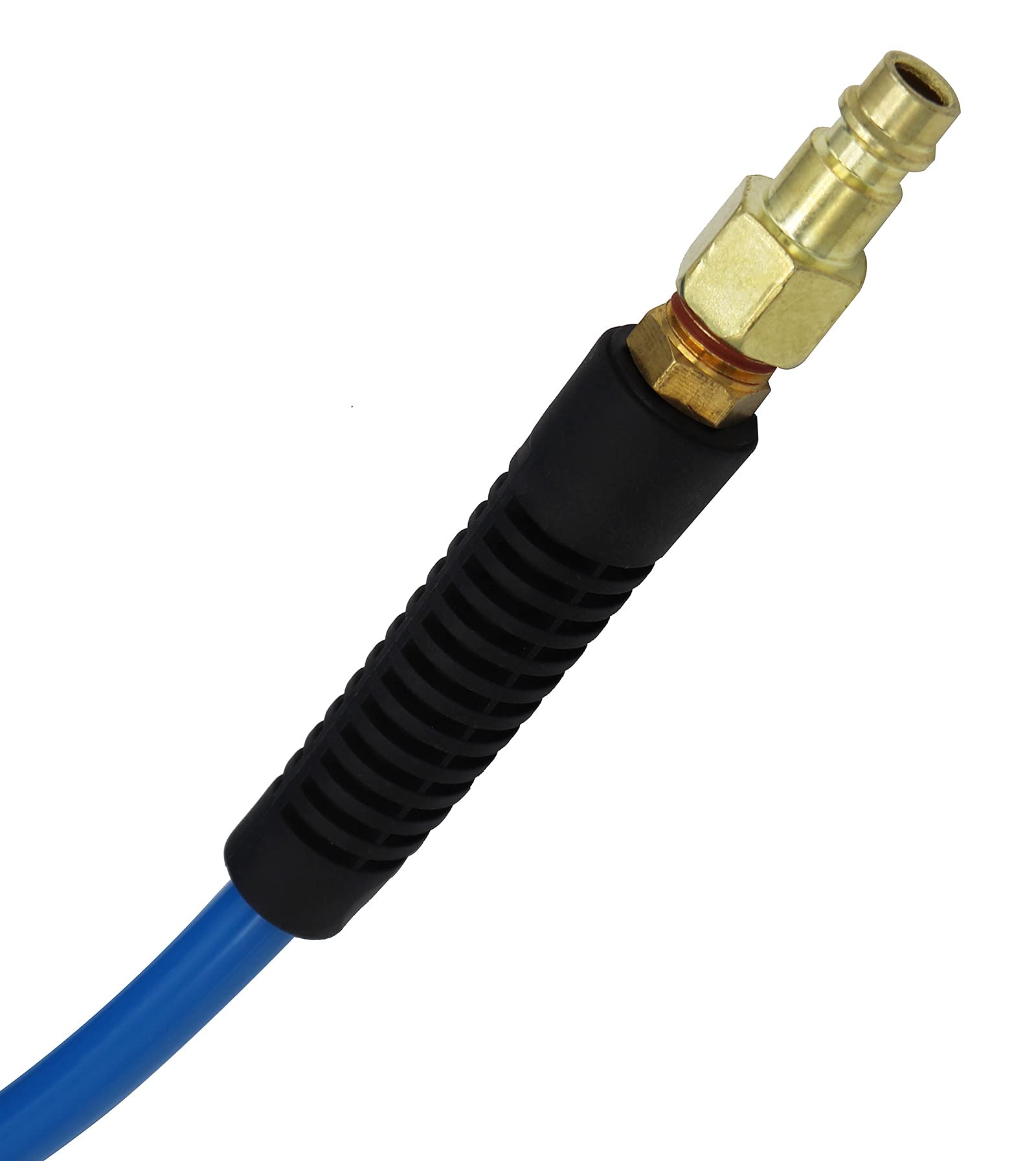 YOTOO Tuyau d'air en polyuréthane 10 m de long, 6 mm de diamètre intérieur x 11 mm de diamètre extérieur avec limiteur de courbure, raccord rapide et prise 1/4 "Allemagne, bleu