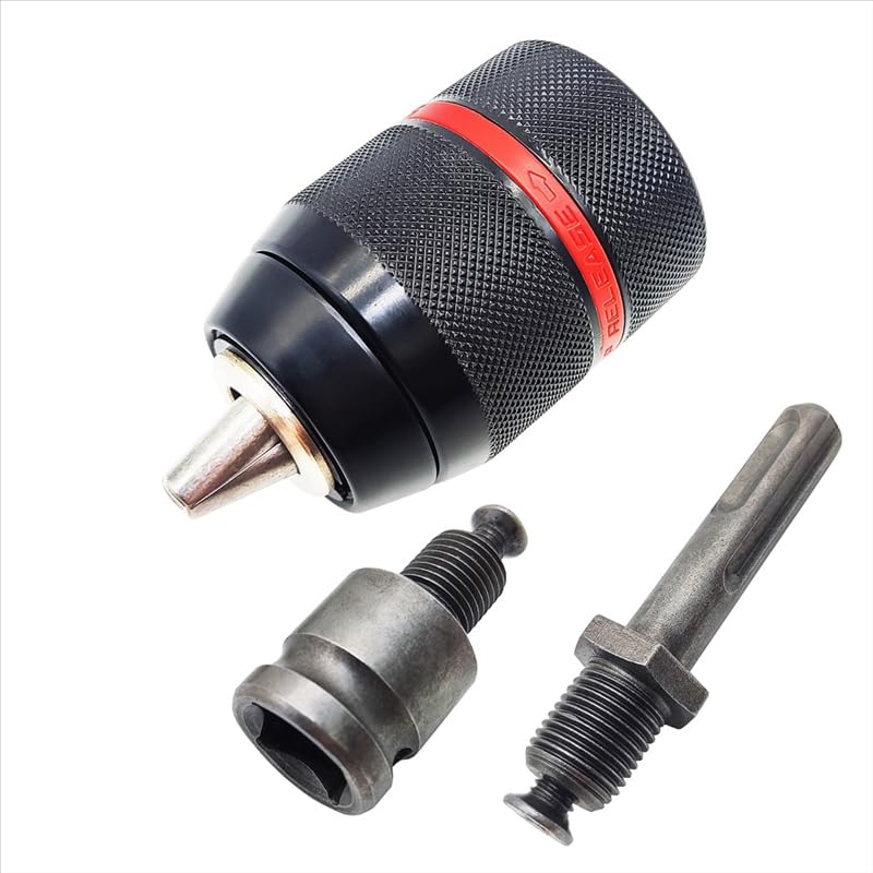 13mm Keyless Drill Chuck Metal Heavy Duty 1/2-20UNF with SDS-Plus Shank 1/2 Socket Square Wrench Adapter for Impact Driver, Electric Drill, Hammer Drill (B0D11DK1ZY) Amazon Price History, Amazon Price Tracker