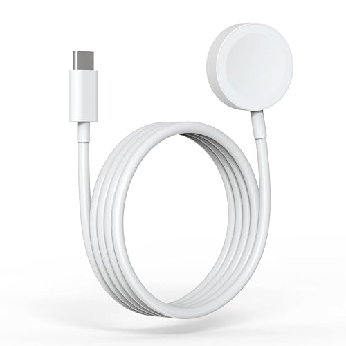USB C Watch Charging Cable for Apple Watch, Wireless Magnetic Charger for iWatch, 1 Metre Watch Cable Type C Portable Charging Station Compatible with Apple Watch Series 10/9/8/7/6/5/4/3/2/1/Ultra