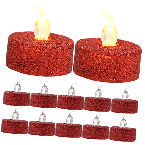 Bougies LED flamme vacillante lot de 12 veilleuses décoration de maison