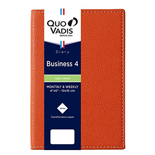 クオバディス 手帳 【2025年4月始まり】ダイアリー『ビジネス4/クラブ』 (週間バーチカル・A6変型サイズ 10×15cm) アプリコット QUOVADIS qv66302ap