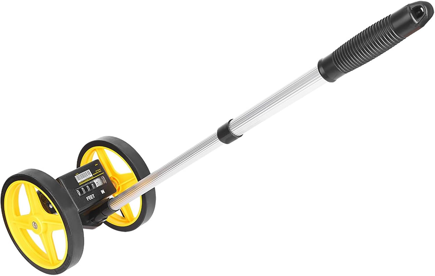 Garosa Double Wheel Measuring Wheel, Ergonomic Aluminum Tool for Accurate Distance Measurement Up to 9999m for Contractors and Landscapers (Two- distance measurement)