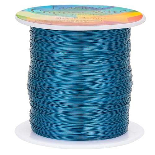 Tarnish Resistant Copper Wires 28 Gauge/0.3mm Thick, 328 Feet Long, Bule